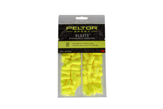 The Peltor Sport Blasts disposable earplugs hearing protection pack of 80 provide 32 decibels of noise reduction